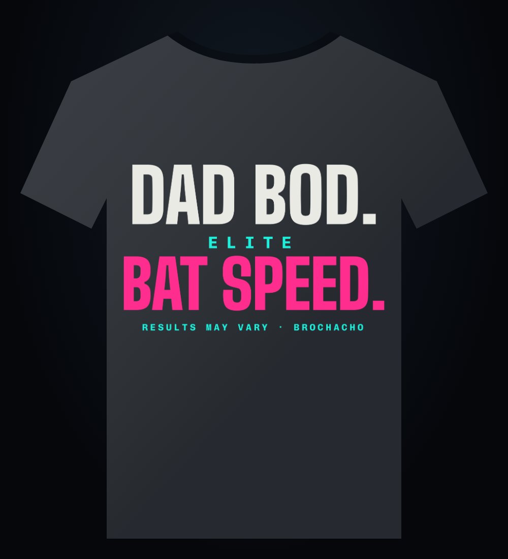 Dad Bod, Bat Speed Tee mockup